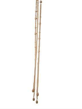 Ivory  Beaded Drop Lariat Necklace vintage liz claiborne